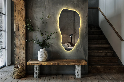 Krivo ogledalo Moderno sa LED rasvjetom