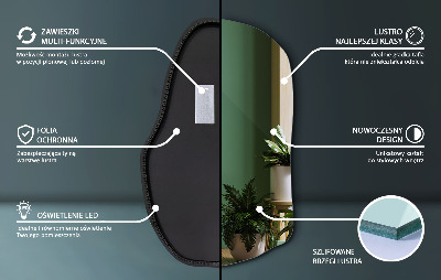 Asimetrično ogledalo s led pozadinskim jedinstveno