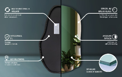 Asimetrično ogledalo s led pozadinskim jedinstveno