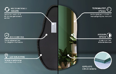Asimetrično ogledalo s led pozadinskim jedinstveno