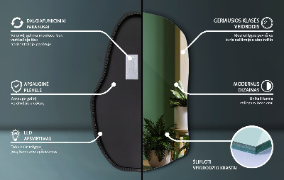 Asimetrično ogledalo s led pozadinskim jedinstveno