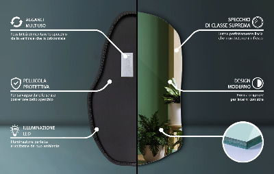Asimetrično ogledalo s led pozadinskim jedinstveno