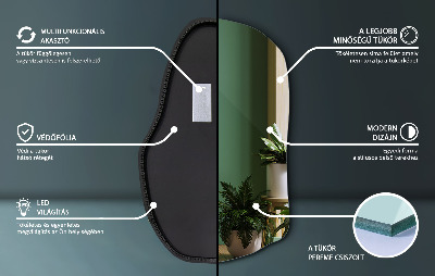 Asimetrično ogledalo s led pozadinskim jedinstveno