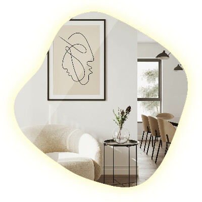 LED ogledalo nepravilnog oblika moderan dodatak