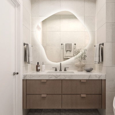 LED ogledalo nepravilnog oblika moderan dodatak