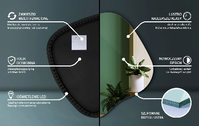 LED ogledalo nepravilnog oblika moderan dodatak