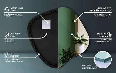 LED ogledalo nepravilnog oblika moderan dodatak