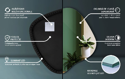 LED ogledalo nepravilnog oblika moderan dodatak