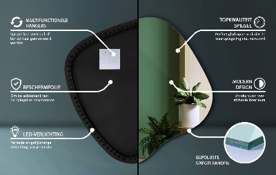 LED ogledalo nepravilnog oblika moderan dodatak