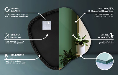 LED ogledalo nepravilnog oblika moderan dodatak