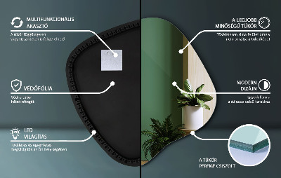 LED ogledalo nepravilnog oblika moderan dodatak