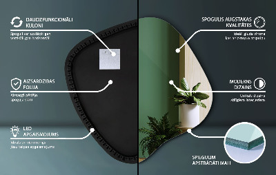 LED ogledalo nepravilnog oblika moderan dodatak