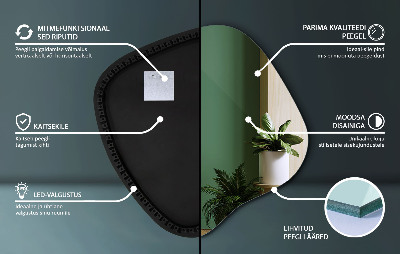 LED ogledalo nepravilnog oblika moderan dodatak