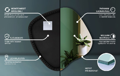 LED ogledalo nepravilnog oblika moderan dodatak