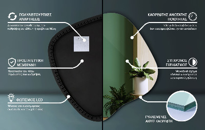 LED ogledalo nepravilnog oblika moderan dodatak