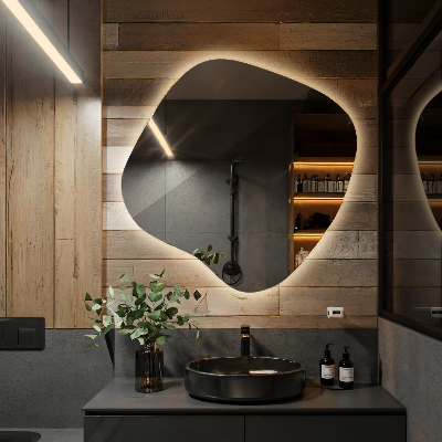 LED ogledalo nepravilnog oblika moderan dodatak