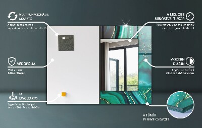 Ukrasno ogledalo Geometrijski crtež u boji