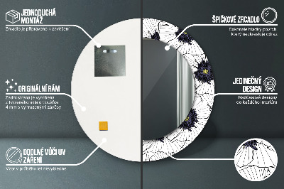 Ogledalo za kupaonu Linearna Cvjetna Kompozicija