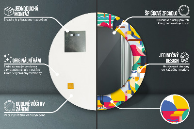 Ogledalo za kupaonu Geometrijske Tropske Ptice