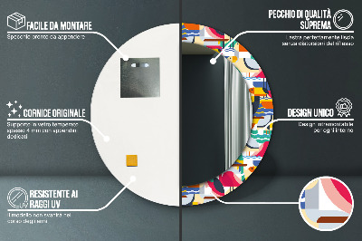 Ogledalo za kupaonu Geometrijske Tropske Ptice