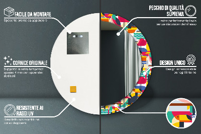 Ogledalo za kupaonu Geometrijske Tropske Ptice