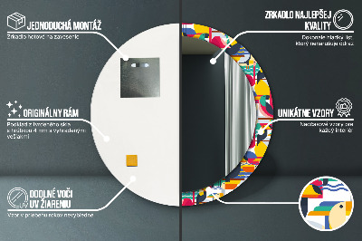 Ogledalo za kupaonu Geometrijske Tropske Ptice