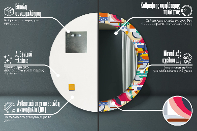 Ogledalo za kupaonu Geometrijske Tropske Ptice