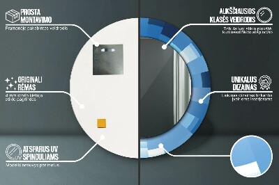 Kupaonsko ogledalo Apstraktna Plava