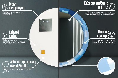 Kupaonsko ogledalo Apstraktna Plava