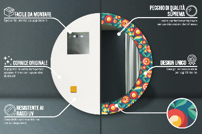 Kupaonsko ogledalo Geometrijski Plodovi I Listovi