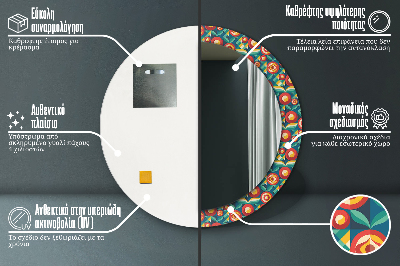 Kupaonsko ogledalo Geometrijski Plodovi I Listovi