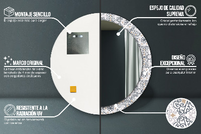 Okruglo ogledalo Geometrijski Ukrasi