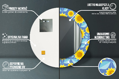 Ogledalo za kupaonu Geometrijski Suncokreti