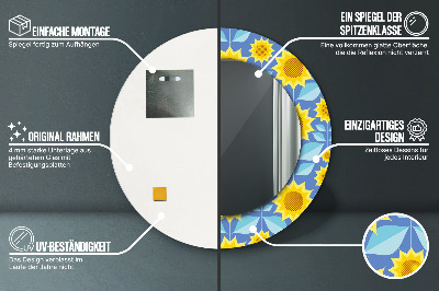 Ogledalo za kupaonu Geometrijski Suncokreti