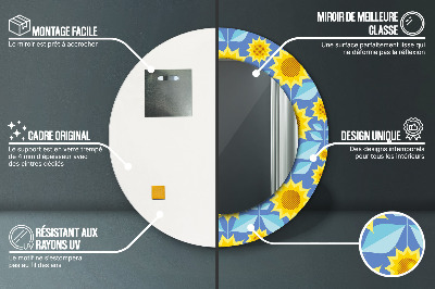 Ogledalo za kupaonu Geometrijski Suncokreti