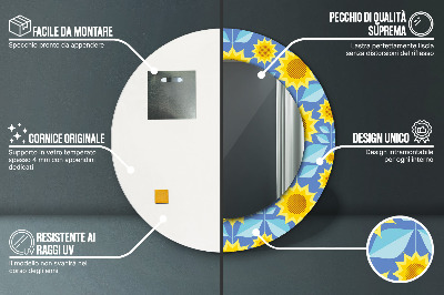 Ogledalo za kupaonu Geometrijski Suncokreti