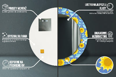 Ogledalo za kupaonu Geometrijski Suncokreti