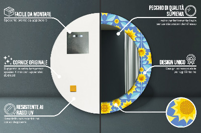 Ogledalo za kupaonu Geometrijski Suncokreti