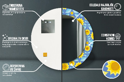 Ogledalo za kupaonu Geometrijski Suncokreti