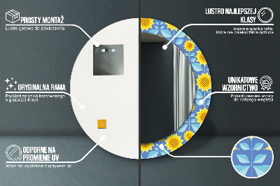 Ogledalo za kupaonu Geometrijski Suncokreti