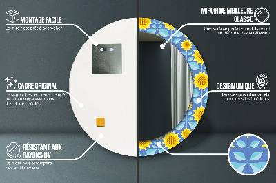 Ogledalo za kupaonu Geometrijski Suncokreti