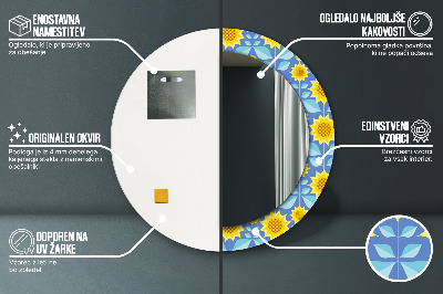 Ogledalo za kupaonu Geometrijski Suncokreti