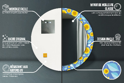 Ogledalo za kupaonu Geometrijski Suncokreti