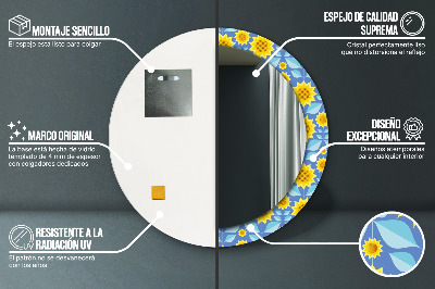 Ogledalo za kupaonu Geometrijski Suncokreti