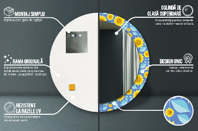 Ogledalo za kupaonu Geometrijski Suncokreti