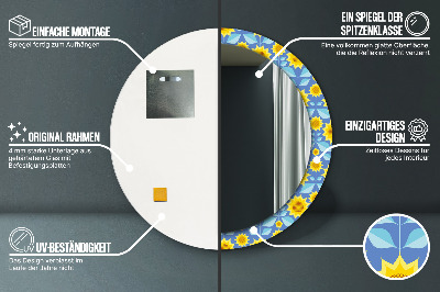 Ogledalo za kupaonu Geometrijski Suncokreti