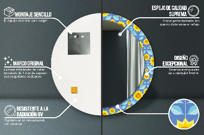 Ogledalo za kupaonu Geometrijski Suncokreti