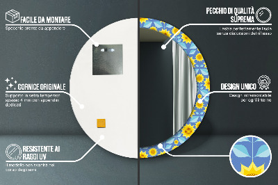 Ogledalo za kupaonu Geometrijski Suncokreti