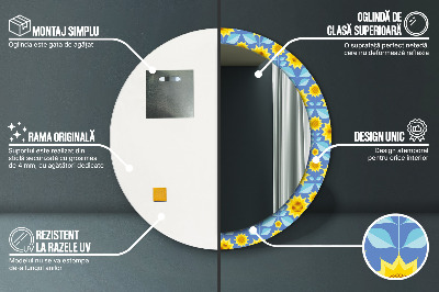 Ogledalo za kupaonu Geometrijski Suncokreti