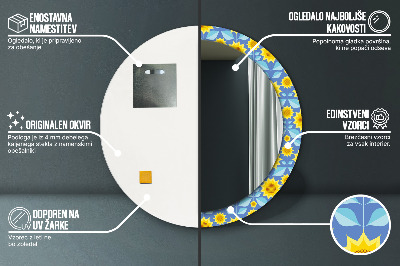 Ogledalo za kupaonu Geometrijski Suncokreti